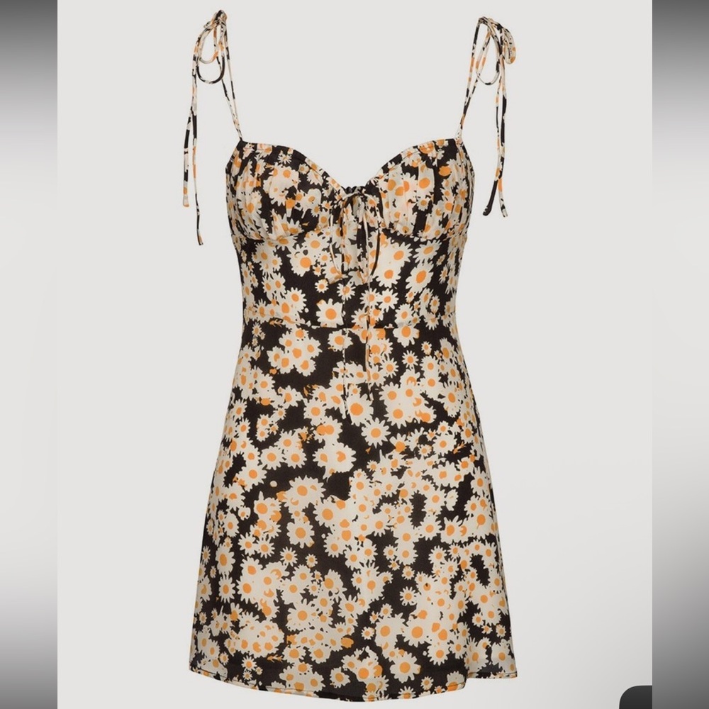 Realisation Par Silk The Devon Dress in Flower Power Daisy Print Size S - Picture 13 of 15